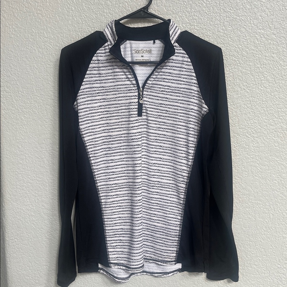 San Soleil Sun shirt Black and White size M
